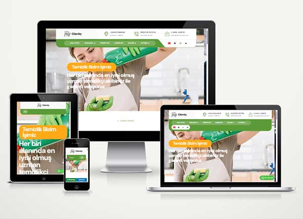 Temizlik Şirketi Web Sitesi Paketi Cleniq